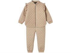 Name It thermal set light taupe with floral print